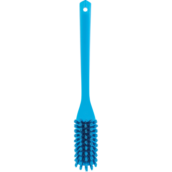 Vikan | Narrow Head Long Handle Stiff Cleaning Brush Blue